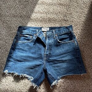 Agolde Dark Blue Jean Shorts